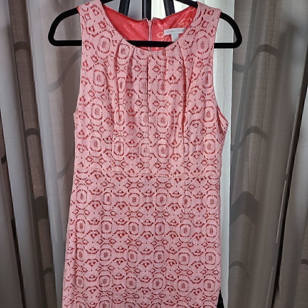 New York & Company Pink Lace Dress NY&Co